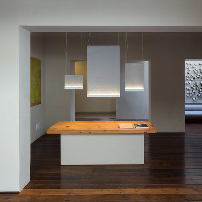 Textilefall Black White LED Pendant