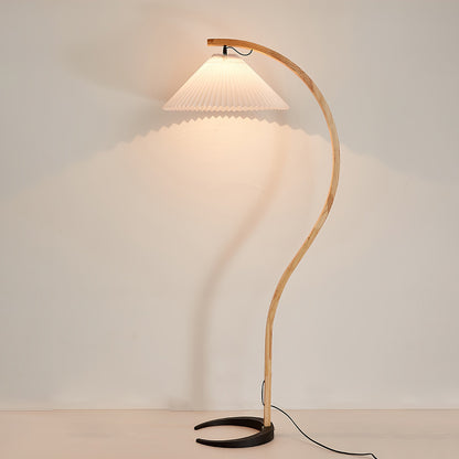 Timberline Beech Linen Floor Lamp
