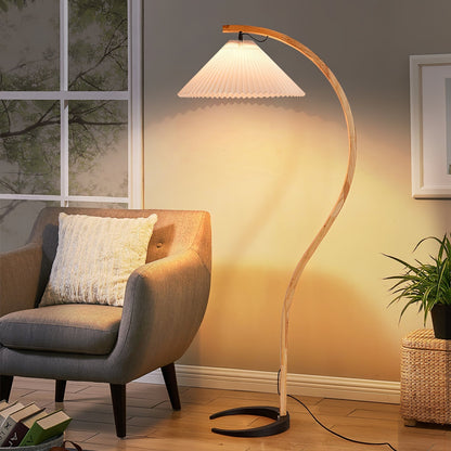 Timberline Beech Linen Floor Lamp