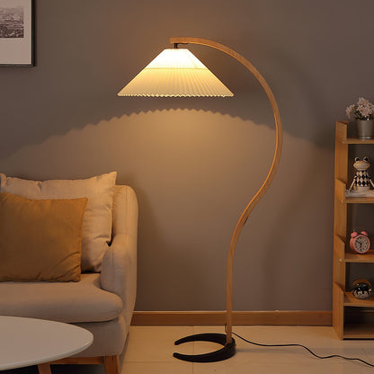 Timberline Beech Linen Floor Lamp