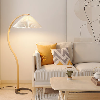 Timberline Beech Linen Floor Lamp