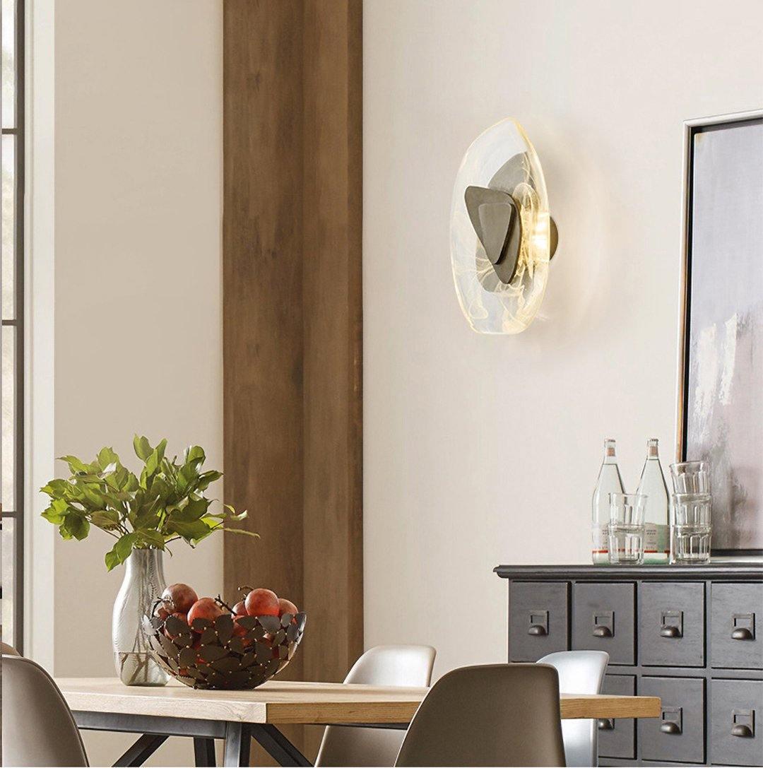 Tinted Arc Black Copper LED Wall Lamp