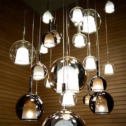 Tinted Reflex Multi-Color Glass Pendant