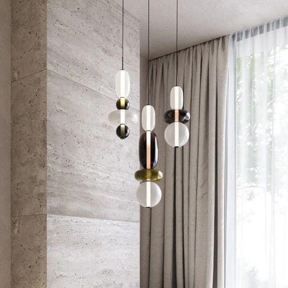 Tinted Vessel Black Multi-Color LED Pendant