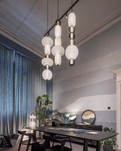 Tinted Vessel Black Multi-Color LED Pendant