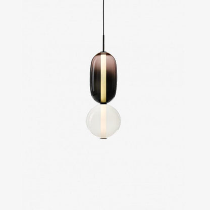 Tinted Vessel Black Multi-Color LED Pendant