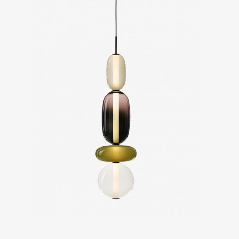 Tinted Vessel Black Multi-Color LED Pendant