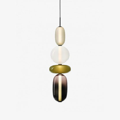 Tinted Vessel Black Multi-Color LED Pendant