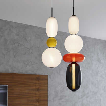 Tinted Vessel Black Multi-Color LED Pendant
