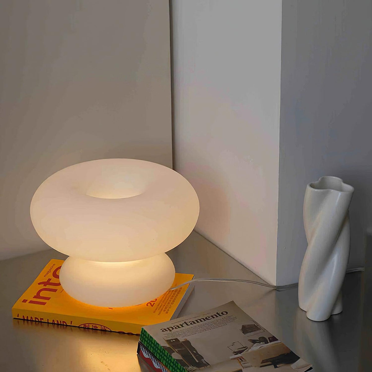 Torusen White Frosted Glass Table Lamp
