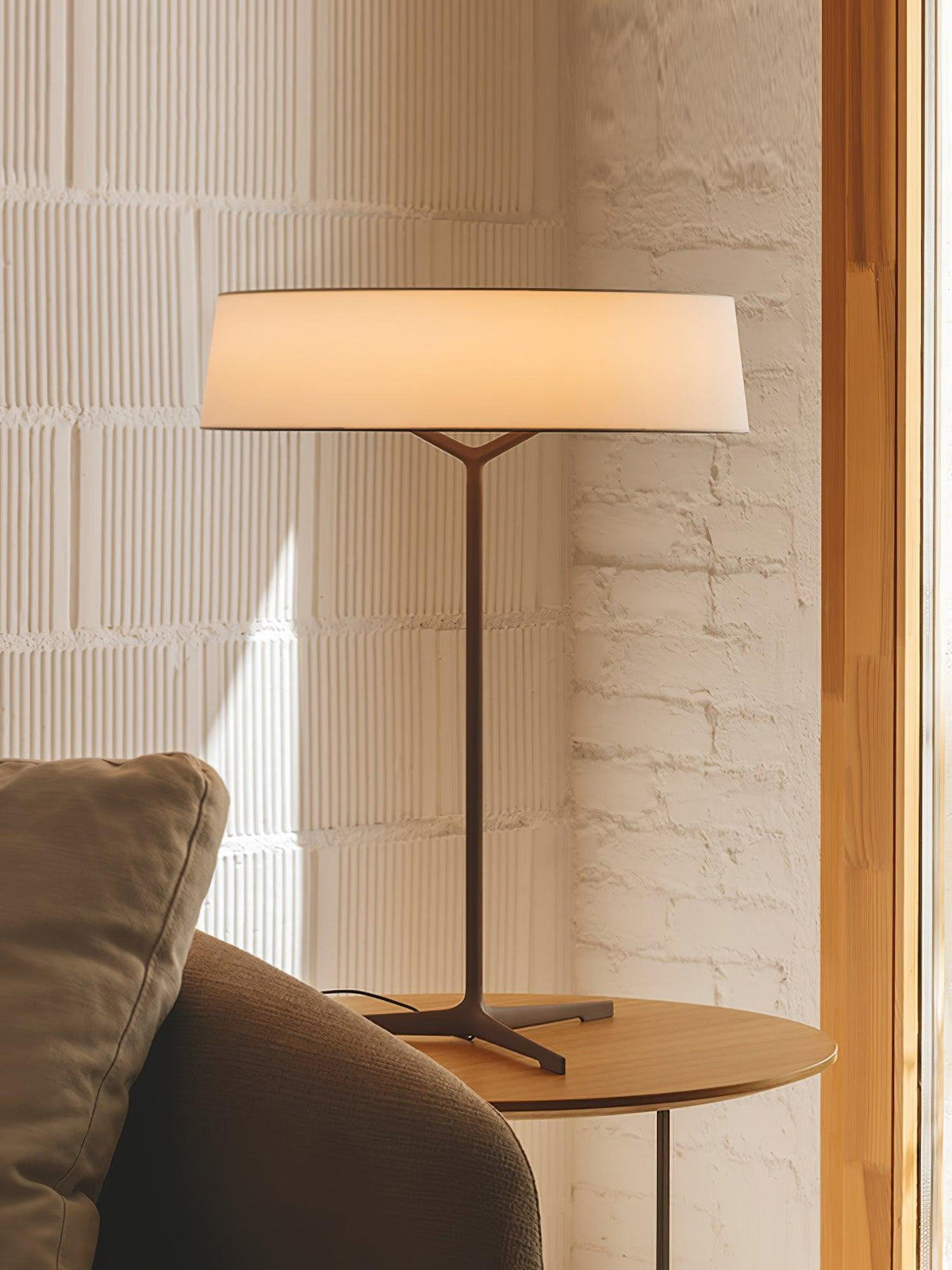 Tripod Lantern Black Grey LED Table Lamp