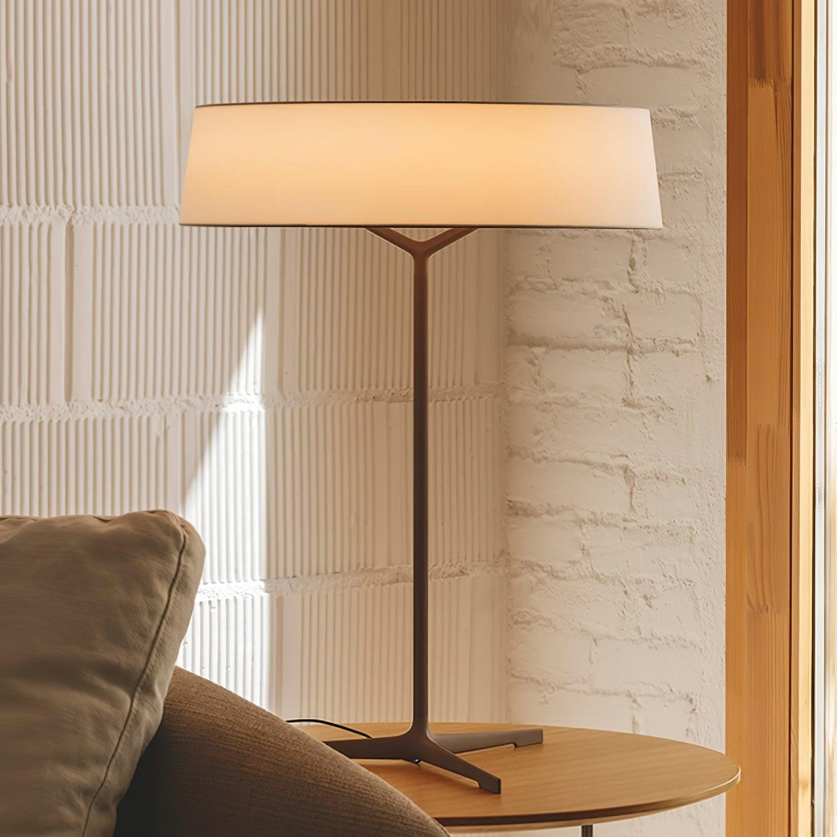 Tripod Lantern Black Grey LED Table Lamp