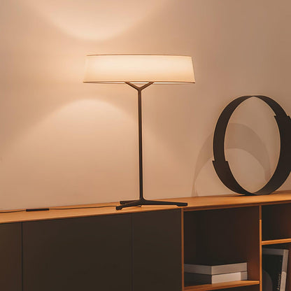 Tripod Lantern Black Grey LED Table Lamp