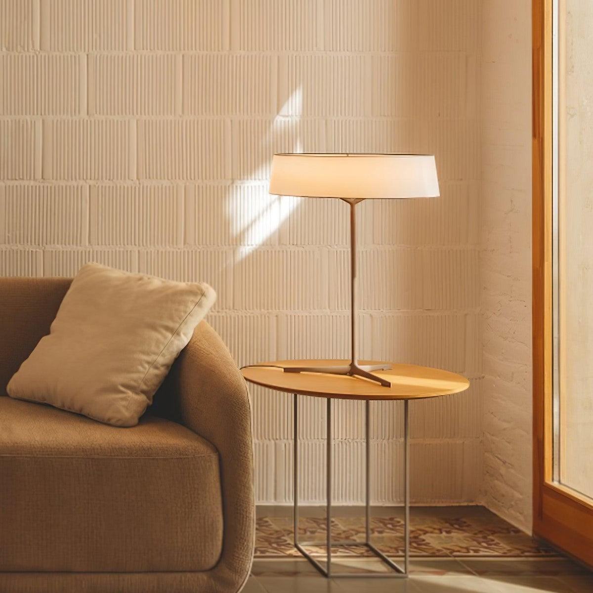 Tripod Lantern Black Grey LED Table Lamp