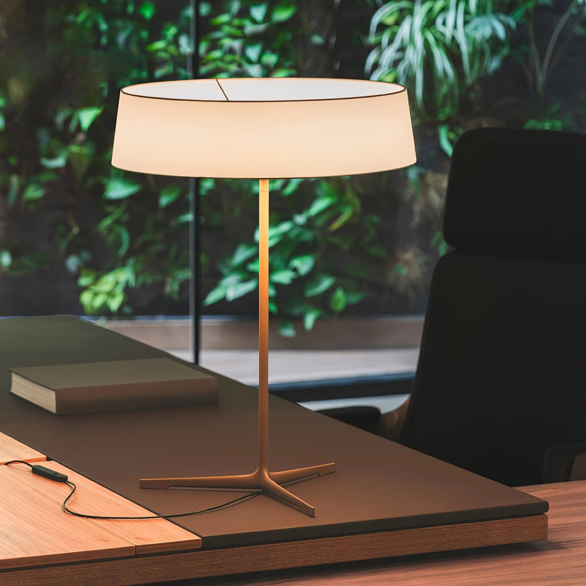 Tripod Lantern Black Grey LED Table Lamp