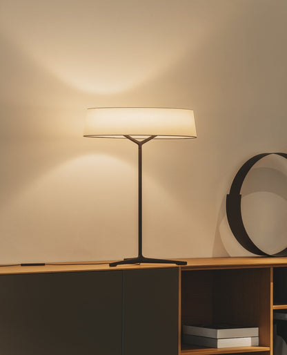 Tripod Lantern Black Grey LED Table Lamp