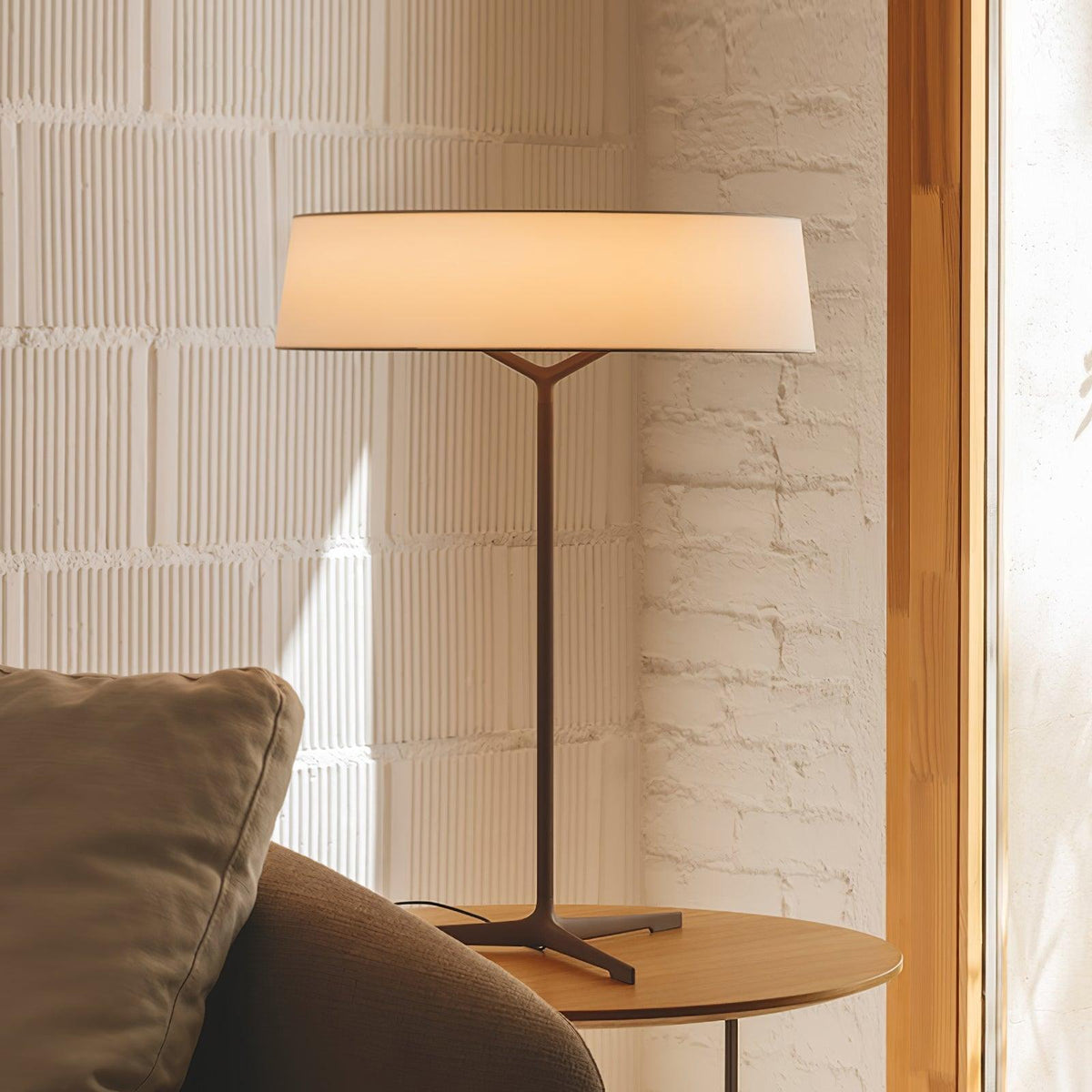 Tripod Lantern Black Grey LED Table Lamp