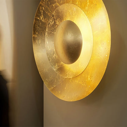 Triptych Gold Foil LED Wall Light
