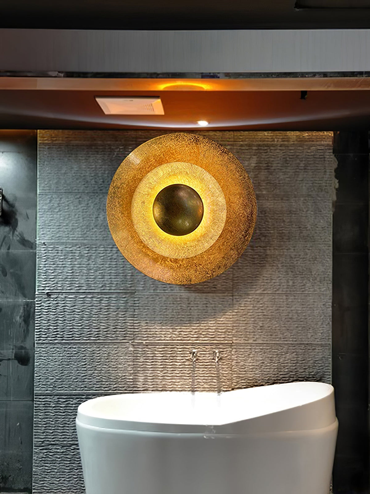 Triptych Gold Foil LED Wall Light