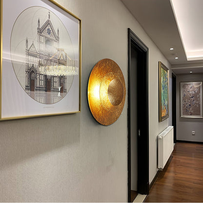 Triptych Gold Foil LED Wall Light