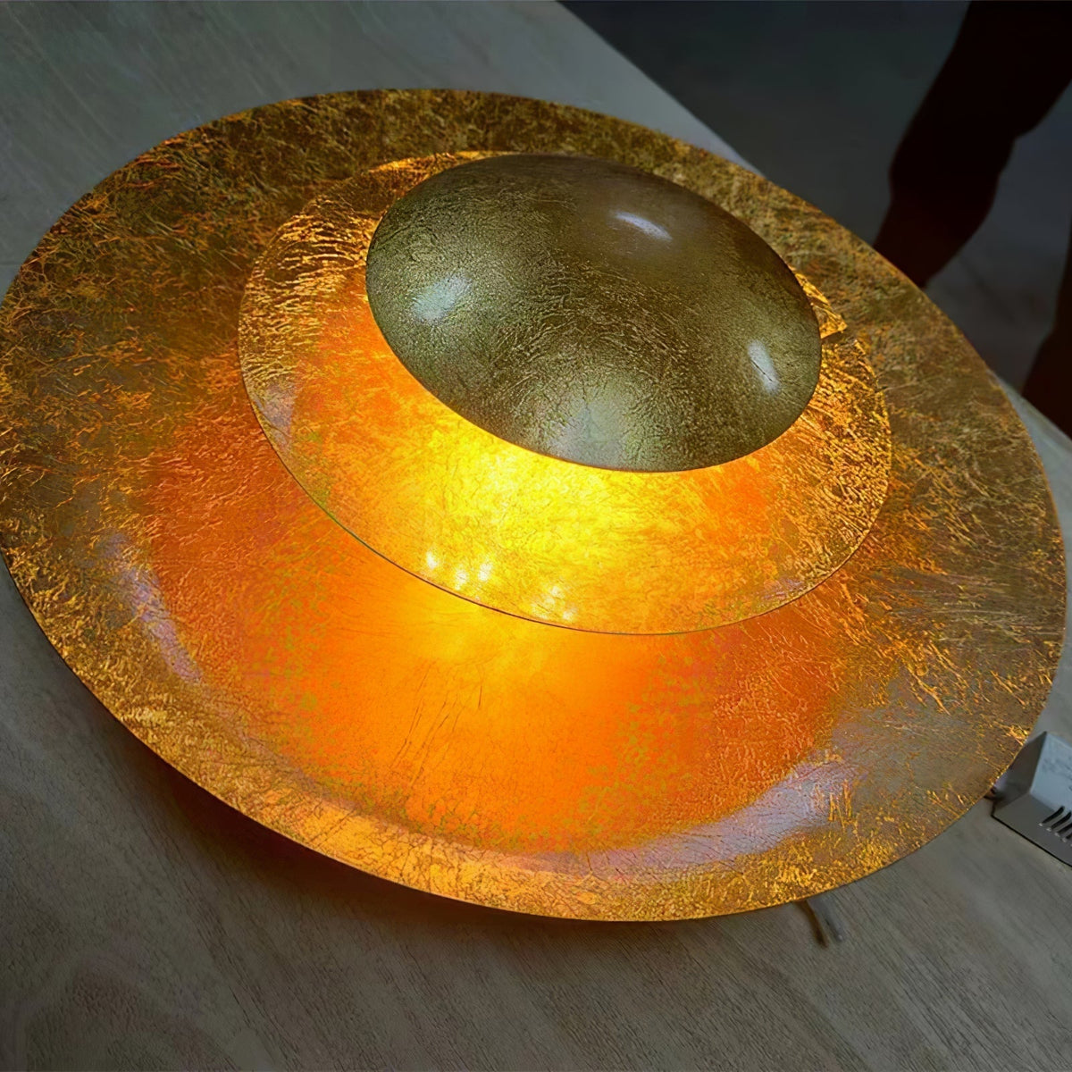 Triptych Gold Foil LED Wall Light