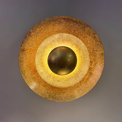 Triptych Gold Foil LED Wall Light