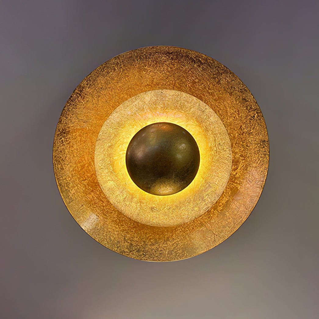 Triptych Gold Foil LED Wall Light