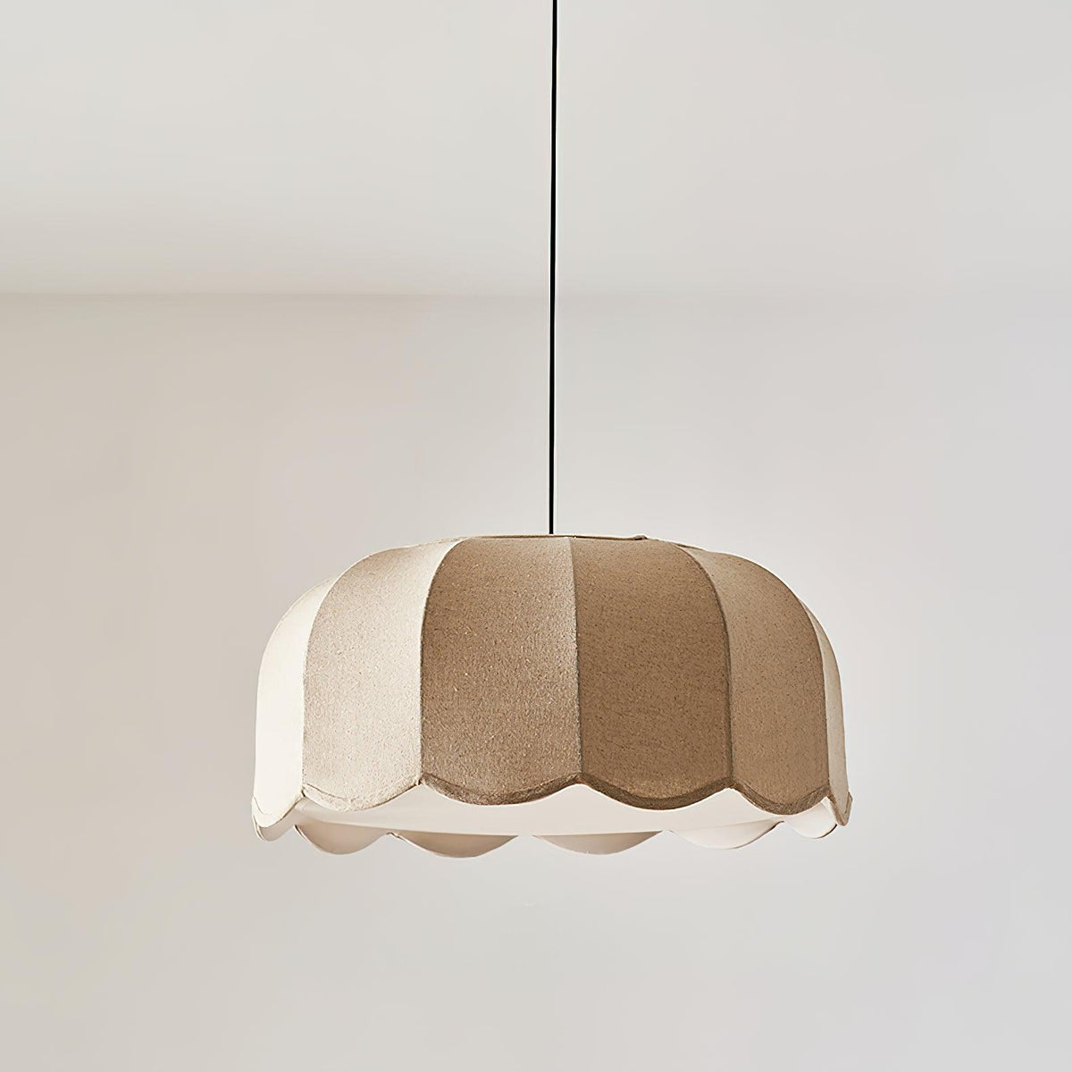 Tropic Pleat Beige Fabric Pendant