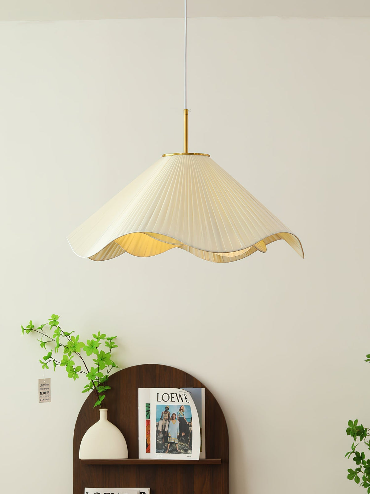 Undula Gold Fabric Pendant