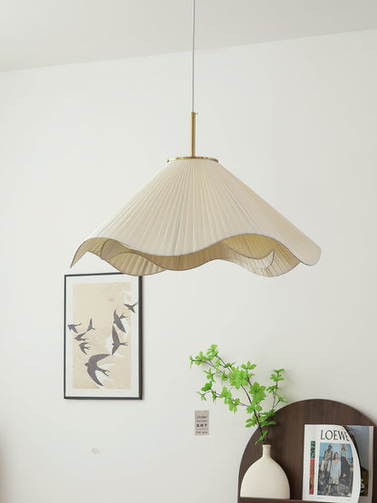 Undula Gold Fabric Pendant