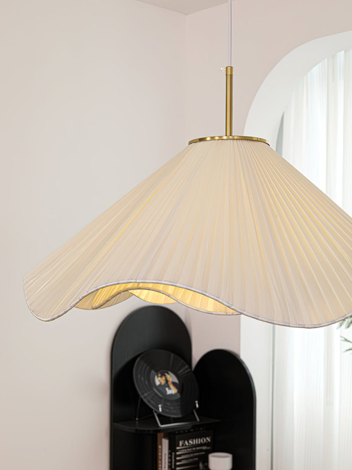 Undula Gold Fabric Pendant