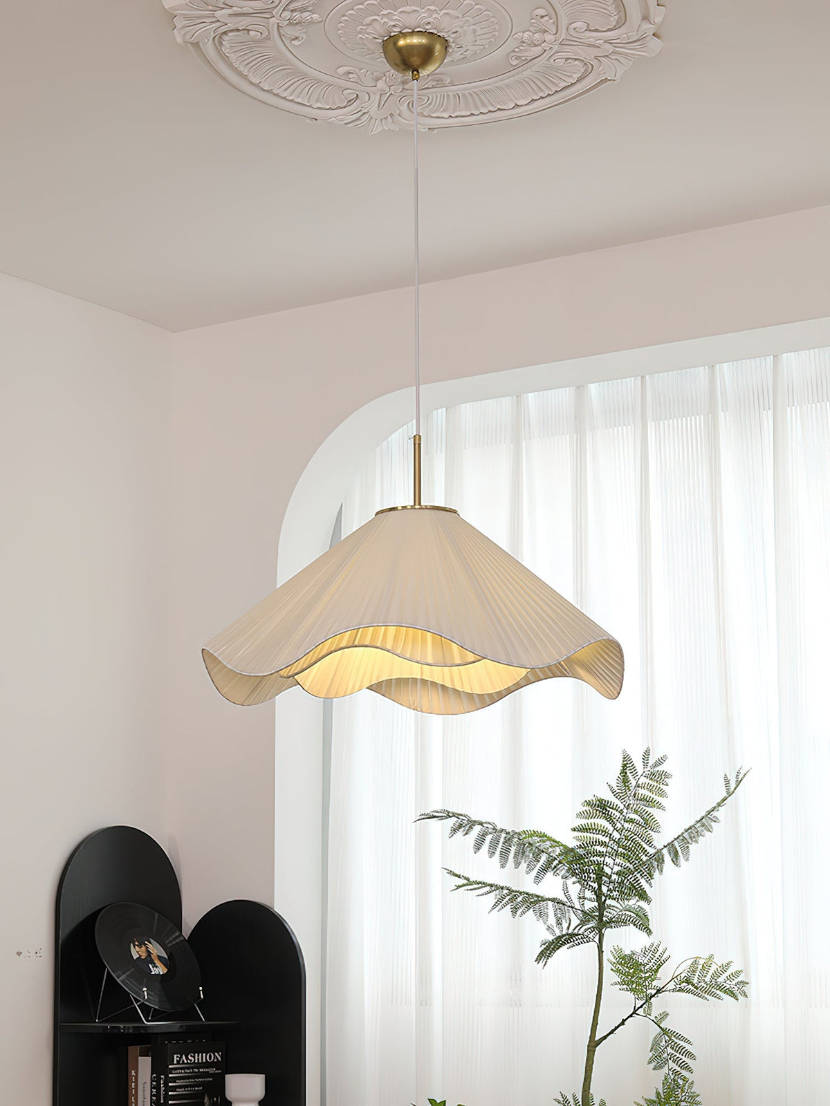 Undula Gold Fabric Pendant