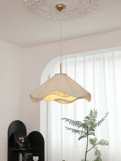 Undula Gold Fabric Pendant