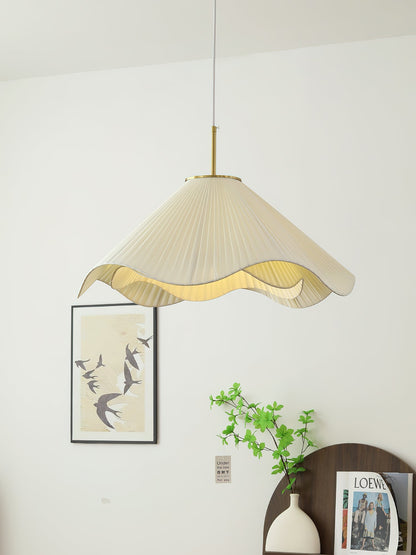 Undula Gold Fabric Pendant