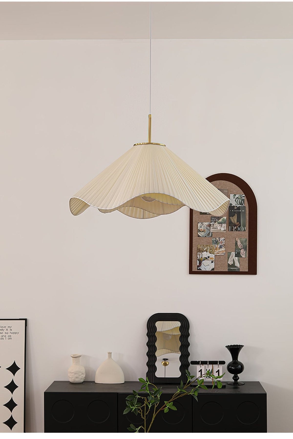 Undula Gold Fabric Pendant