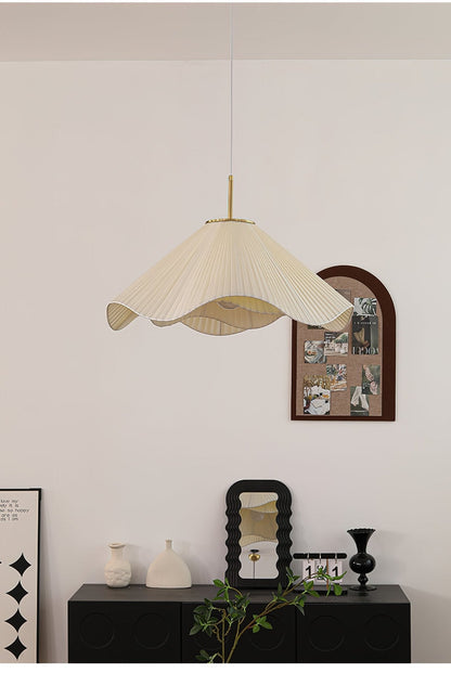 Undula Gold Fabric Pendant