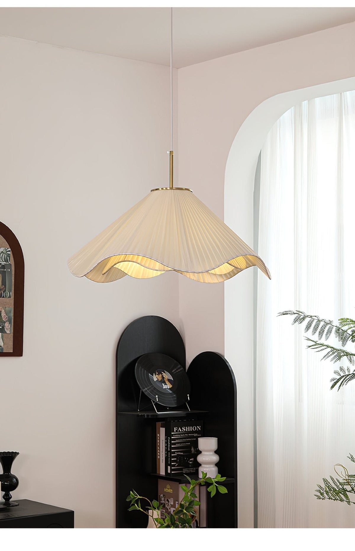 Undula Gold Fabric Pendant