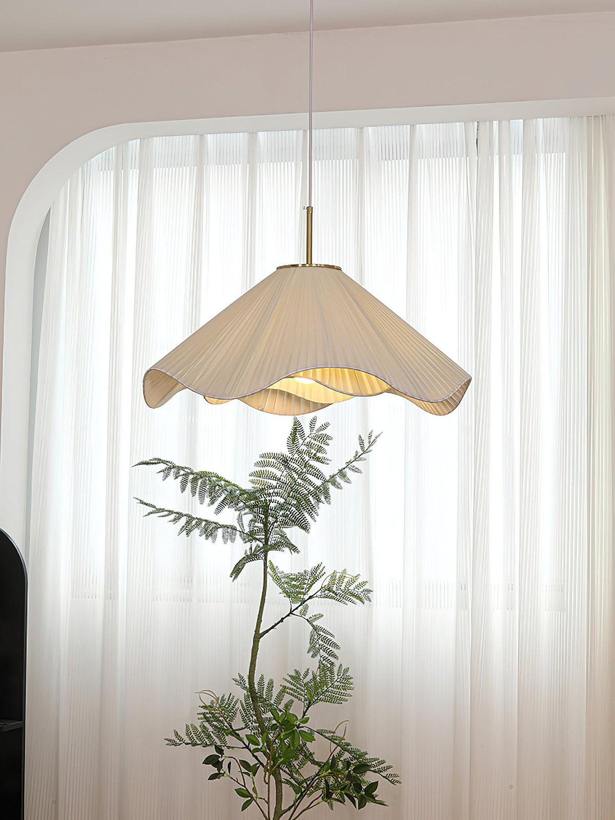 Undula Gold Fabric Pendant
