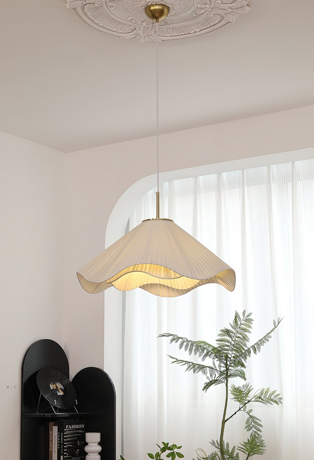 Undula Gold Fabric Pendant