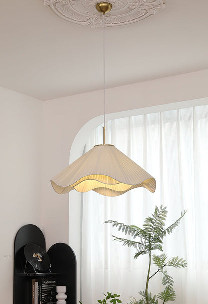 Undula Gold Fabric Pendant
