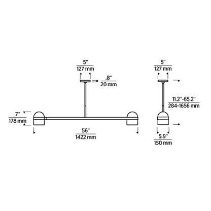 Vantage Crystal Linear LED Chandelier