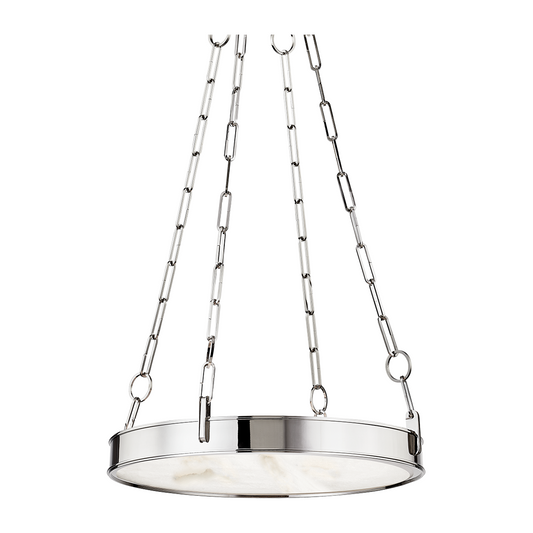 Variegated Polished Nickel Single-Light Chandelier