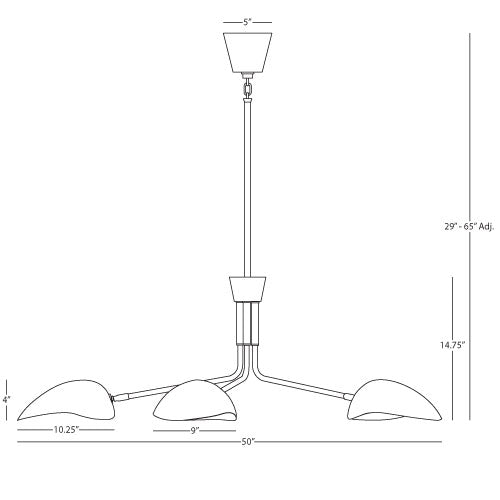Velocity Brass Black Chandelier
