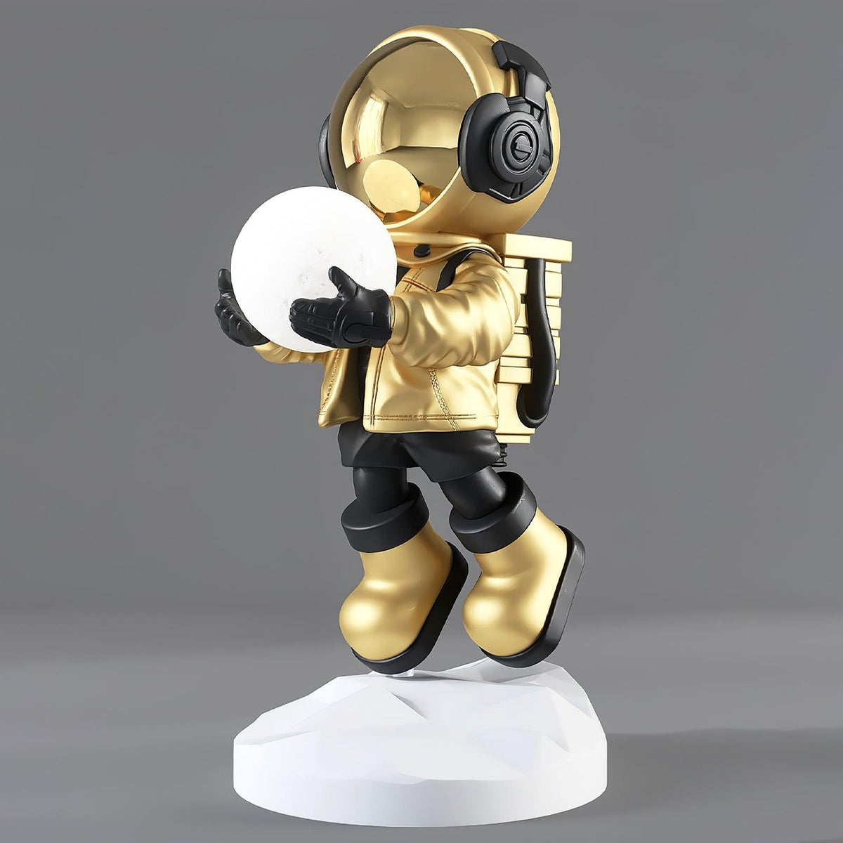 Veylora Chrome Resin Rechargeable Floor Light