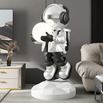 Veylora Chrome Resin Rechargeable Floor Light