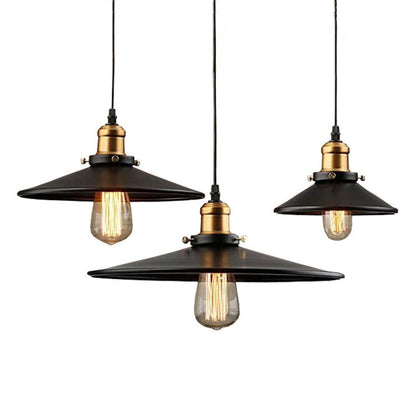 Vintage Black Dress Iron Pendant Light