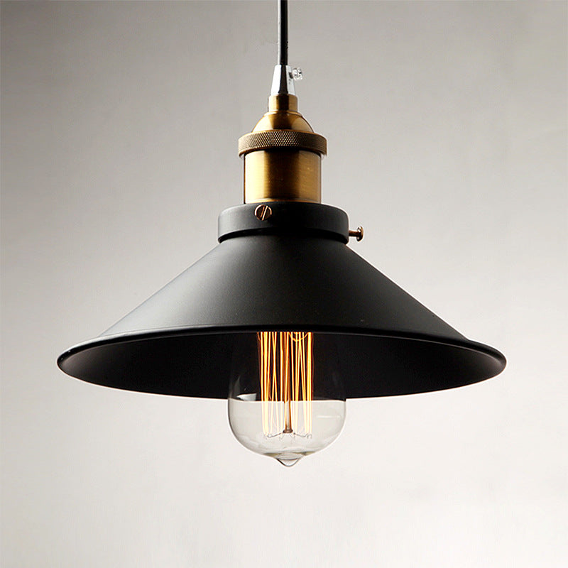 Vintage Black Dress Iron Pendant Light