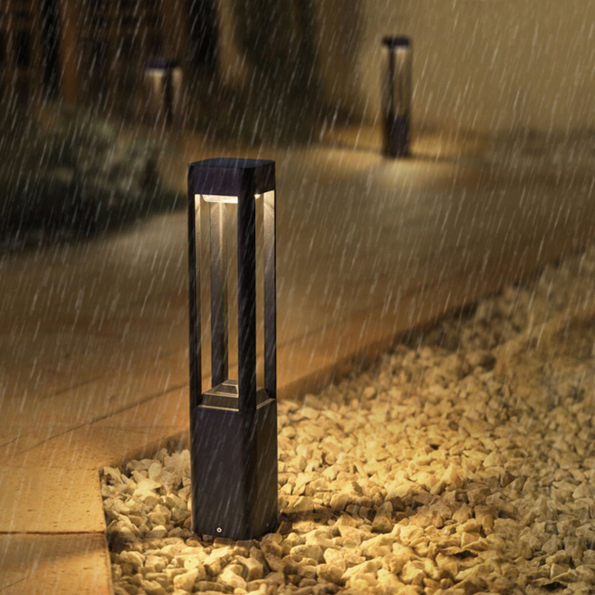 Waymark Black LED Outdoor Post Light