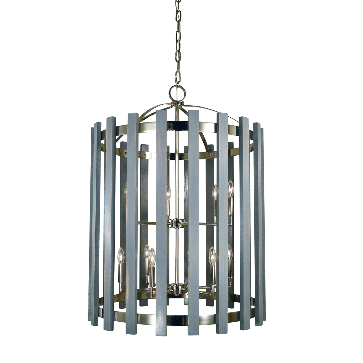 Weathered Grove Nickel Chandelier