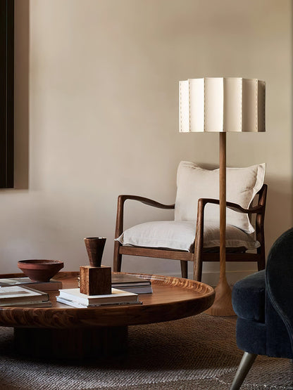 Westridge Walnut Fabric Floor Lamp
